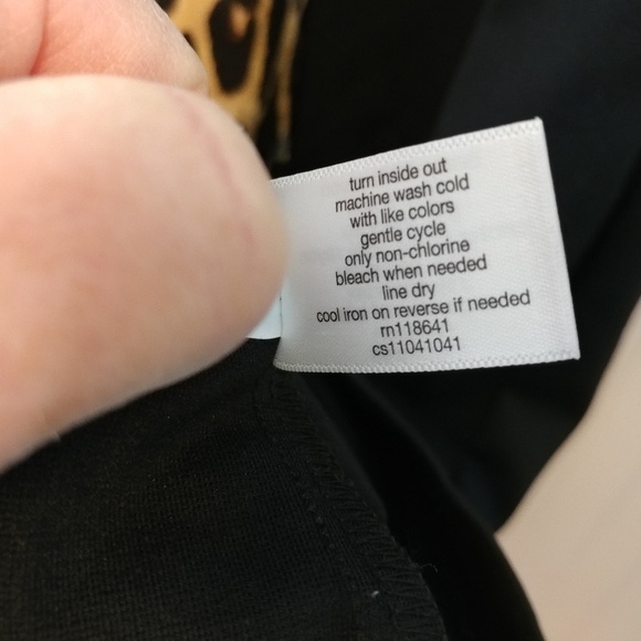 Lane Bryant Size‎ 26 Double V Neck Dress Black Leopard Print A Line Cap Sleeve - Picture 11 of 12